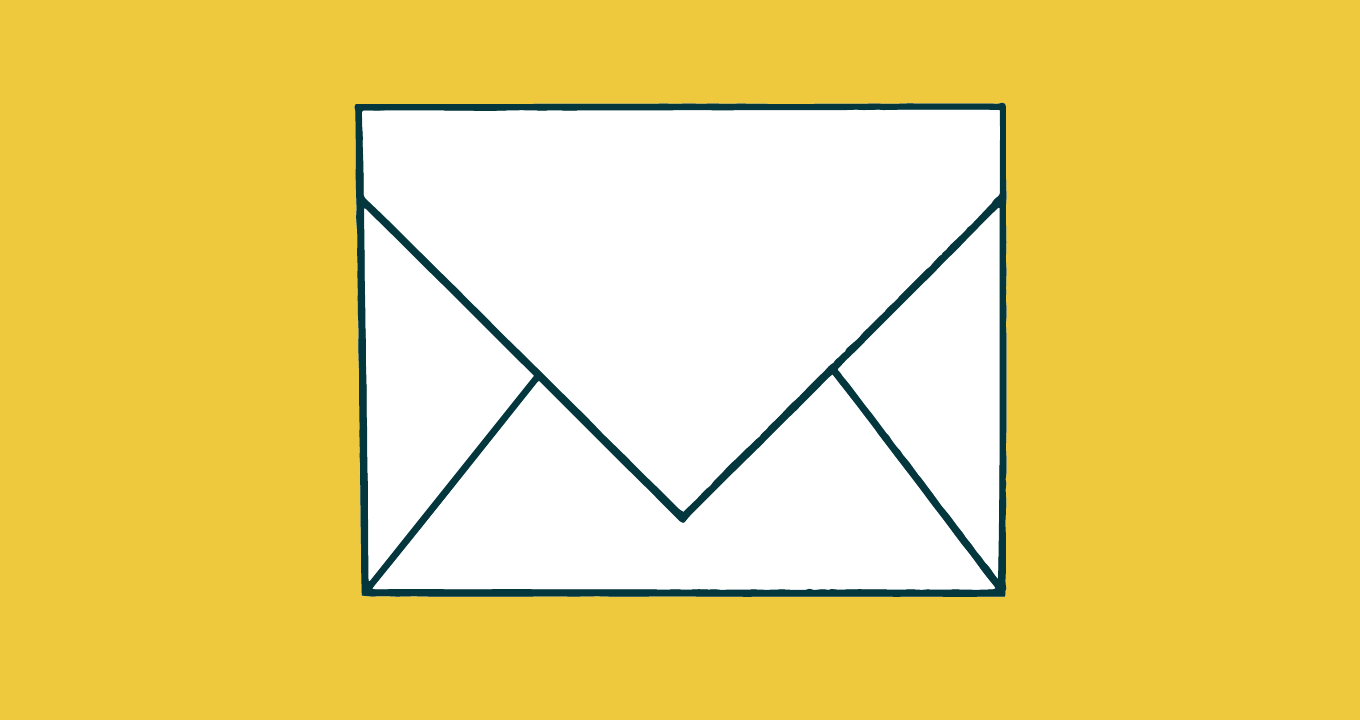 Business email etiquette tips with envelope