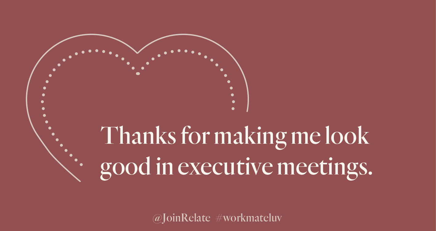 Relate cards Workmate Luv executive meetings